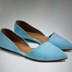 J.Crew light blue flats